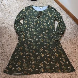 Skye’s The Limit Green Floral Long Sleeve Dress- M